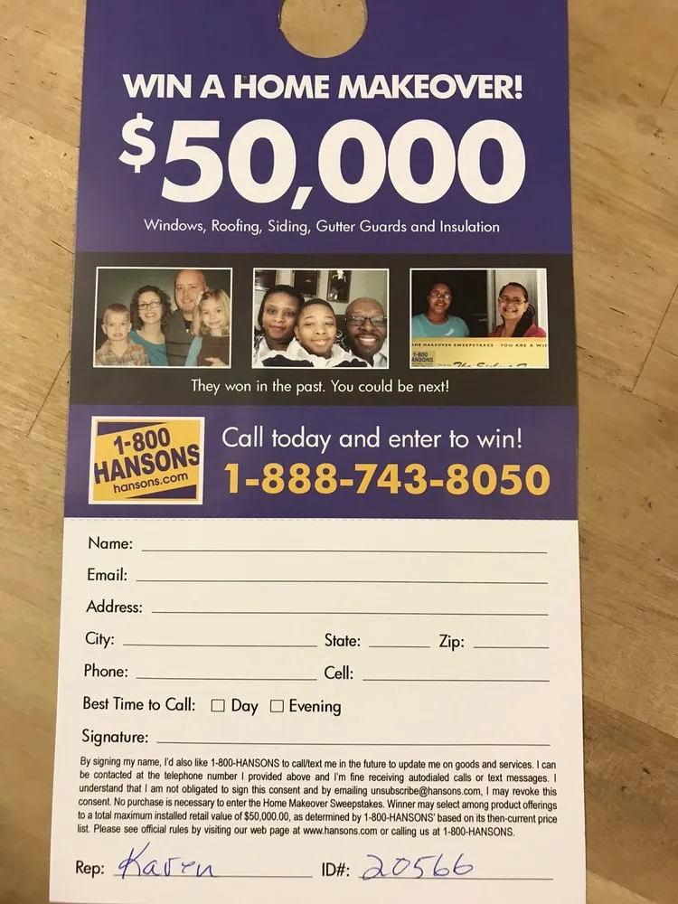 Slide of 1-800-HANSONS