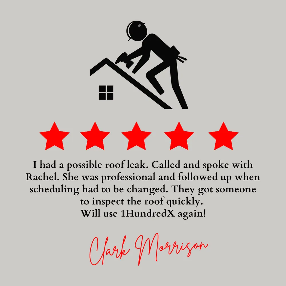 Slide of 1HundredX Roofing