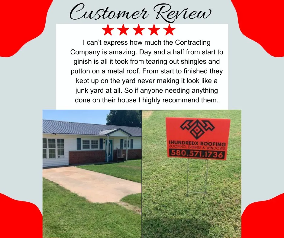 Slide of 1HundredX Roofing