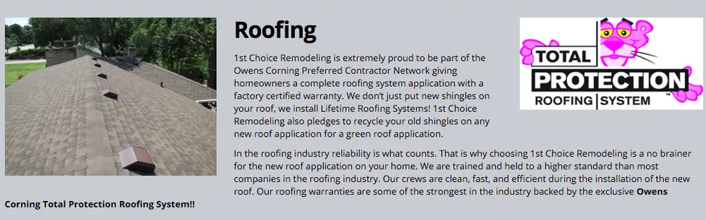 Slide of 1st Choice Remodeling