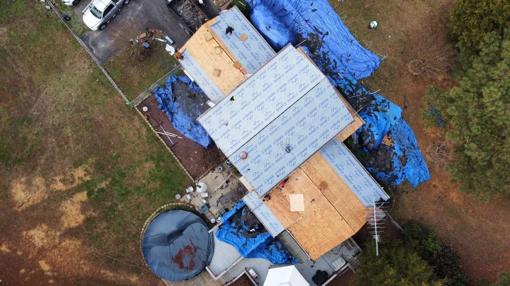 Emergency storm damage roof repair in Warrenton, NC by 1st Gen Roofing & Restoration