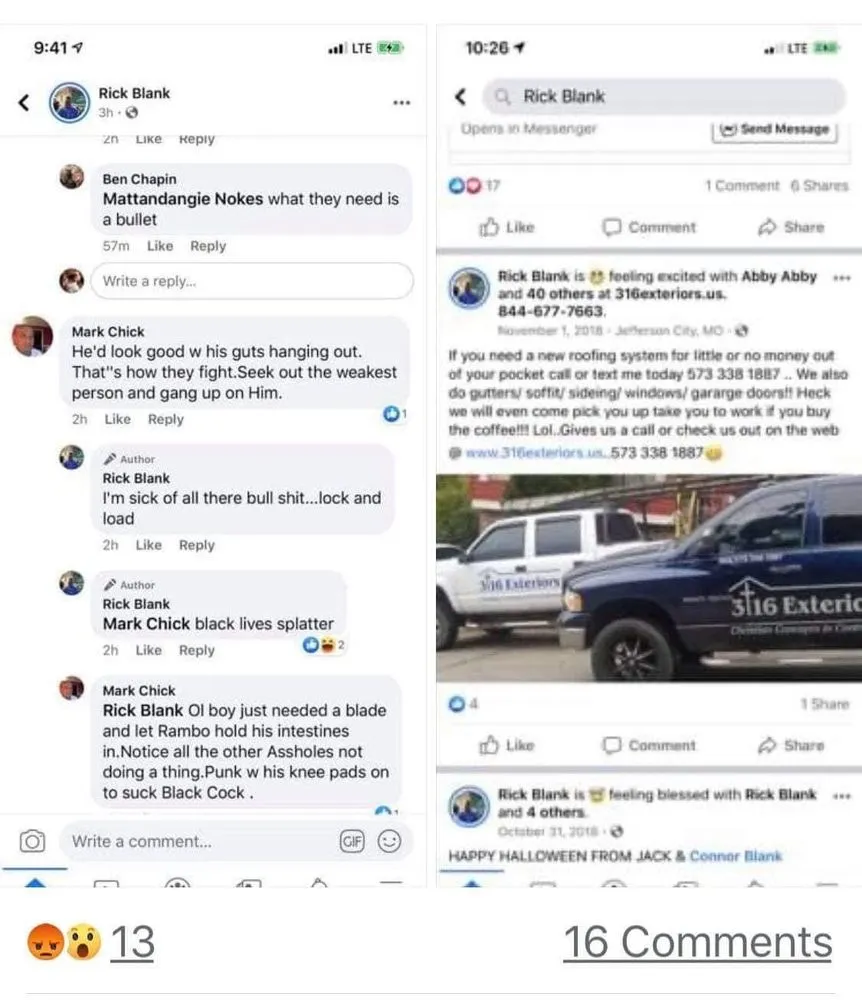 Slide of 3:16 Exteriors