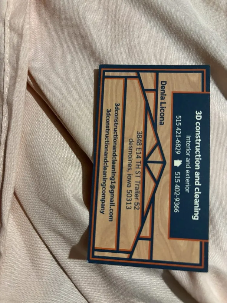 Slide of 3D Construcción and Cleaning Company