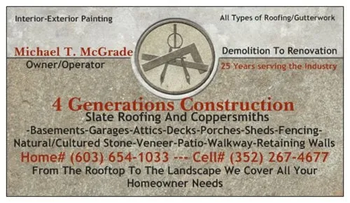Slide of 4 Generations Construction