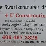 Trusted shingle roofing service in Fairfield, MT by 4 U Construction