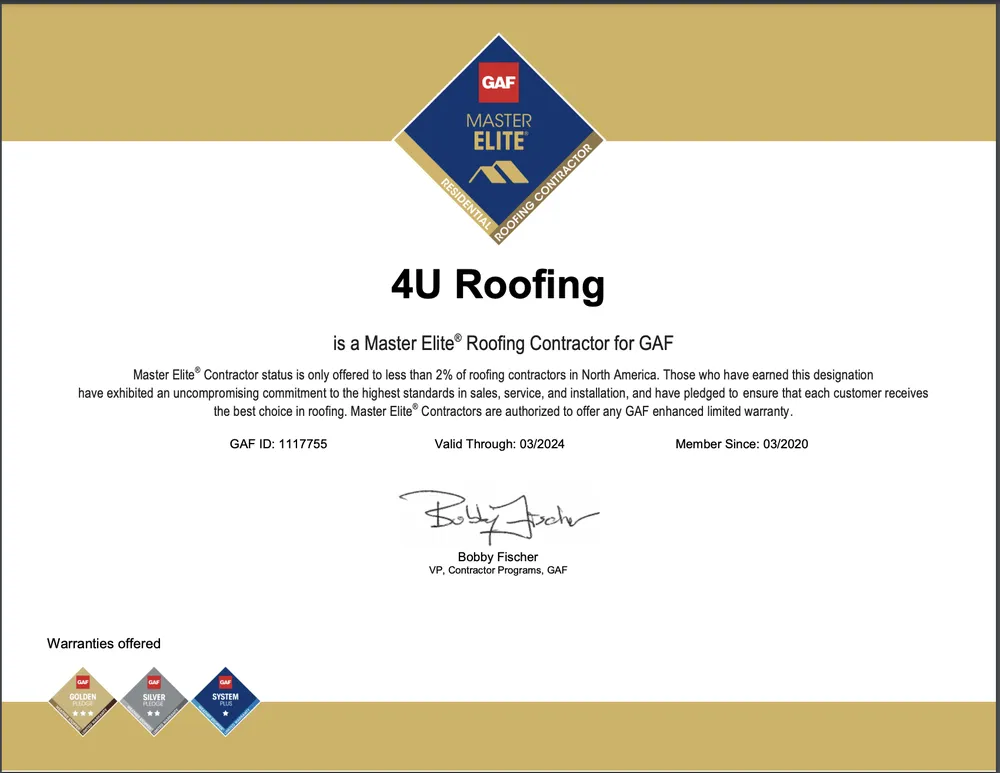 Slide of 4U Roofing
