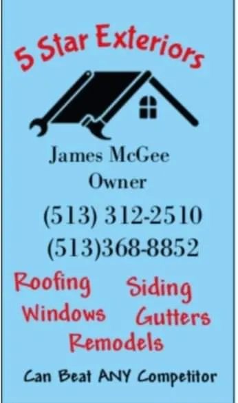 Slide of 5 Star Exteriors