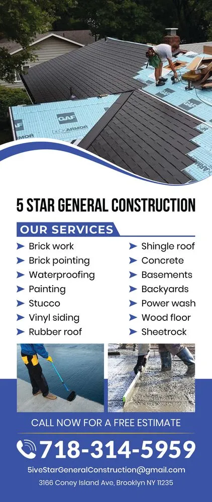 Slide of 5 Star General Construction