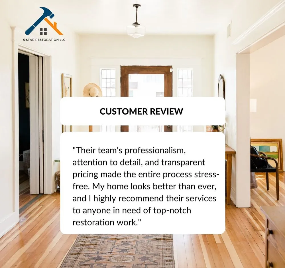 Slide of 5 Star Restoration