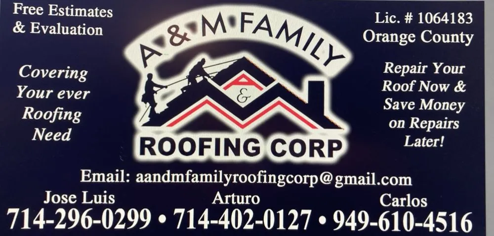 Slide of A & M Family Roofing