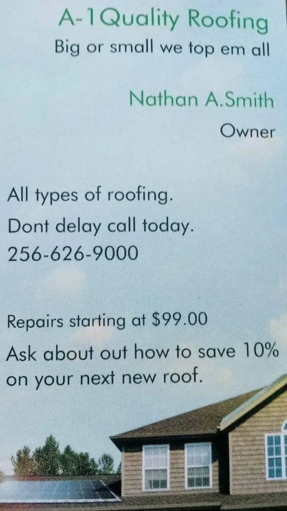 Slide of A-1 Quality Roofing