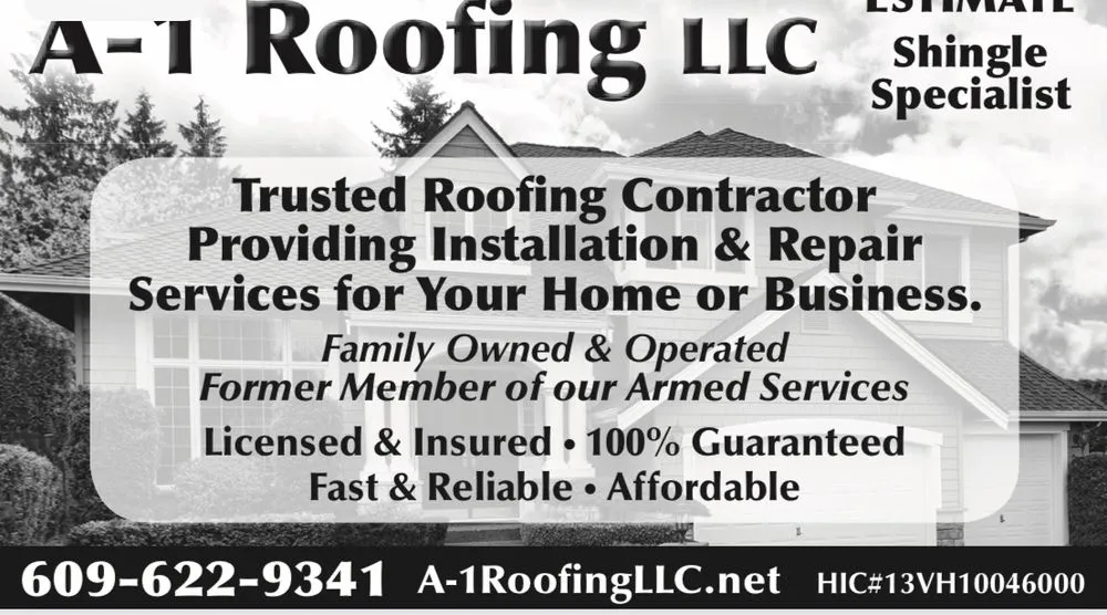 Trusted shingle roofing service for residential properties in Little Egg Harbor Township, NJ by A-1 Roofing
