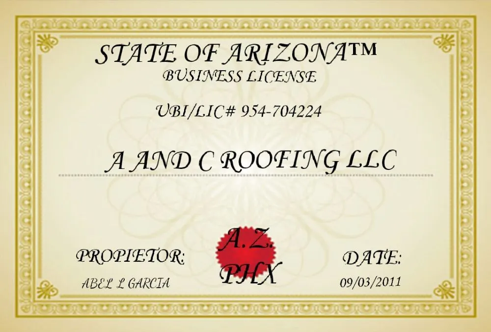 Slide of A and C Roofing