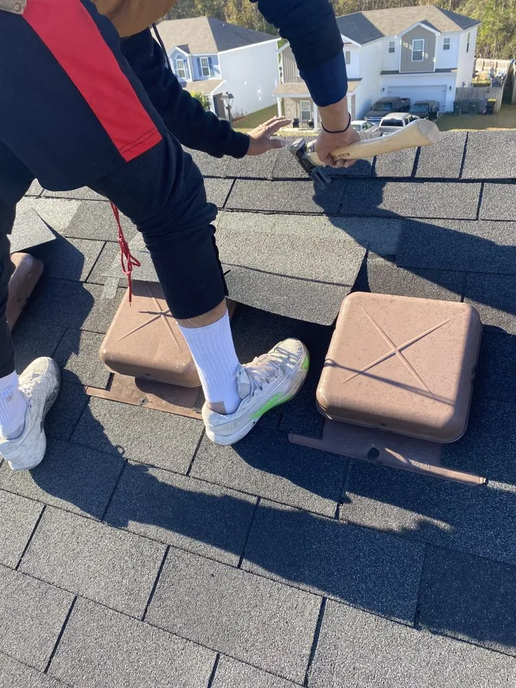 Slide of A C Roofing Repair