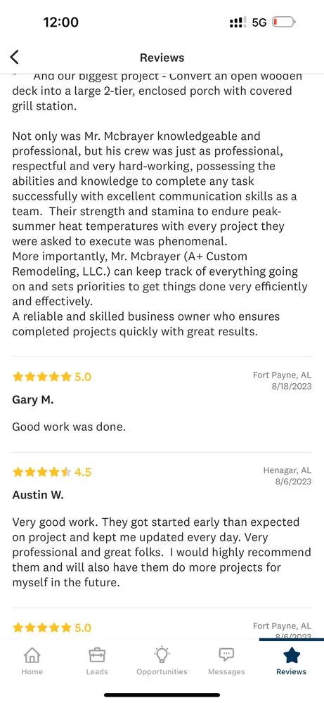 Emergency roof installation experts serving Mentone, AL - A+ Custom Renovation