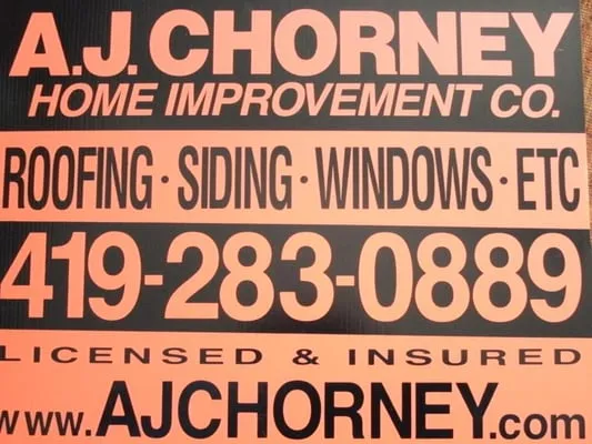 A. J. CHORNEY Home Improvement Logo