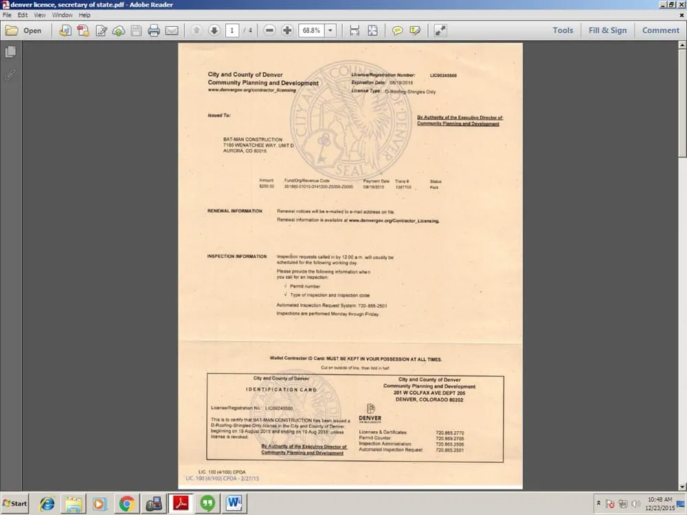 Slide of A Reliable Roofer