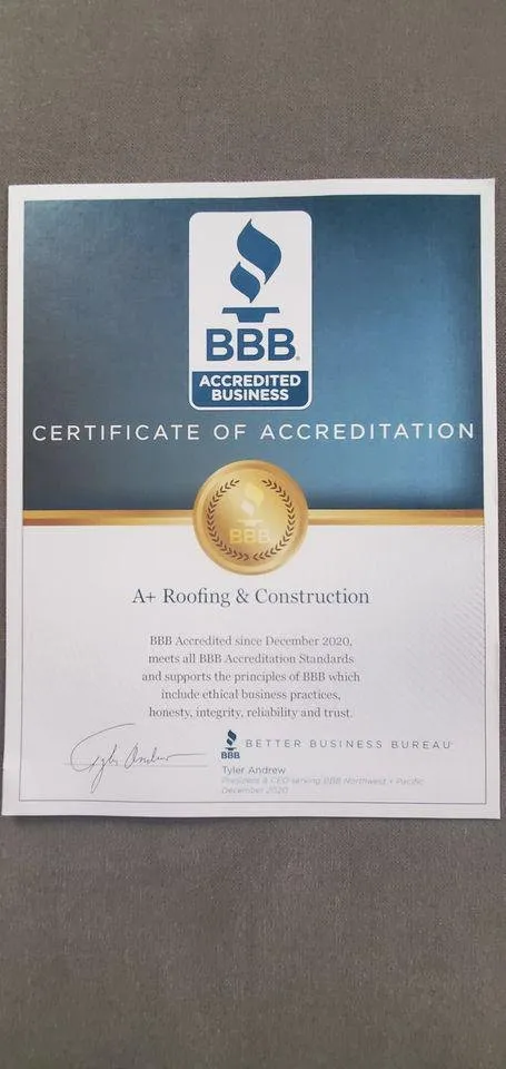 Slide of A+ Roofing & Construction
