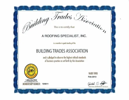 A Roofing Specialist Logo