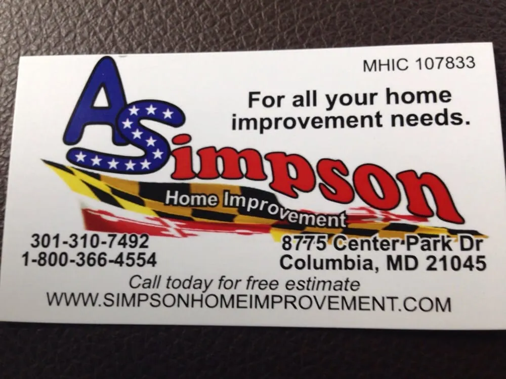 Slide of A Simpson Home Improvement