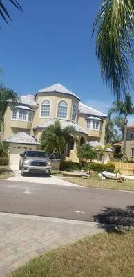 A squared roofing Logo