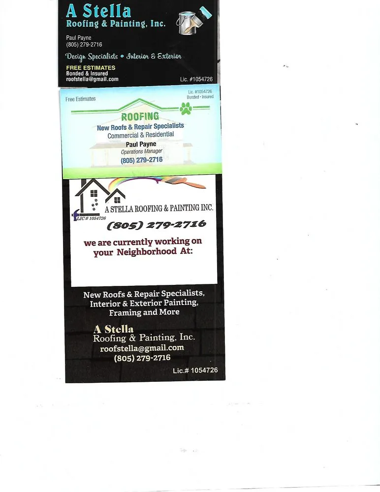 Slide of A Stella Roofing & Painting