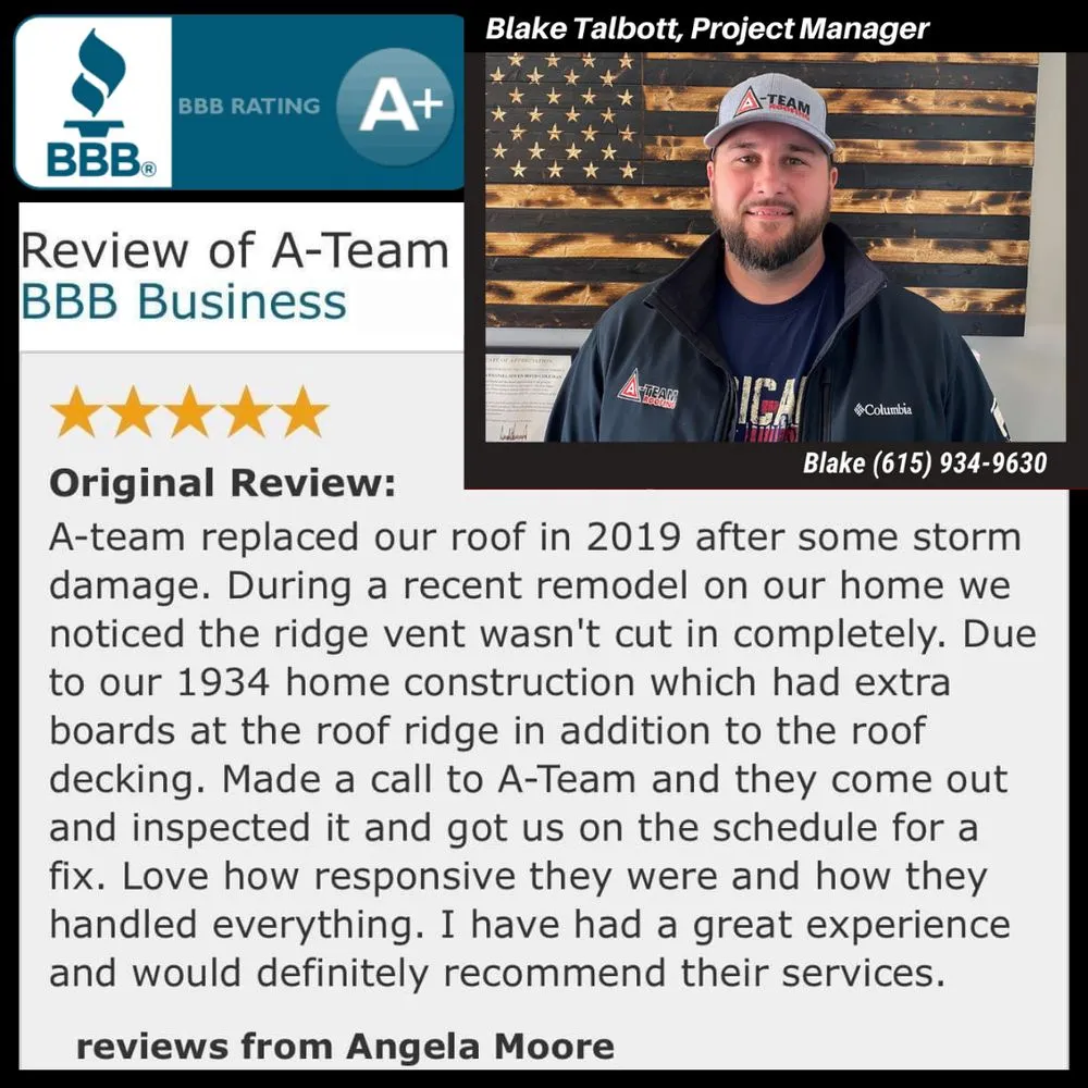 Slide of A-Team Roofing