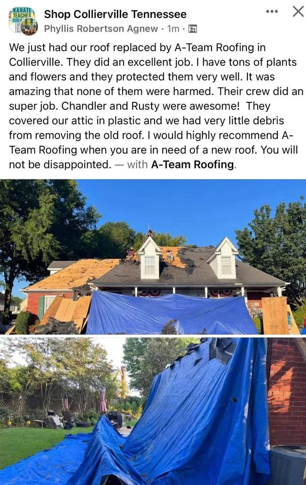 Slide of A-Team Roofing
