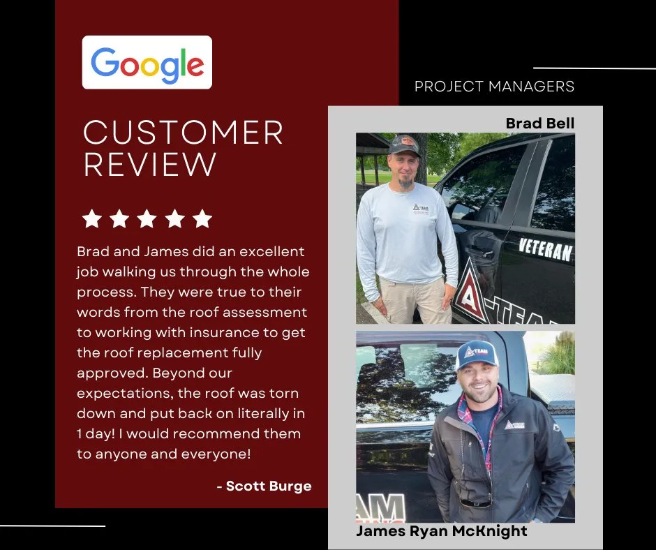 Slide of A-Team Roofing