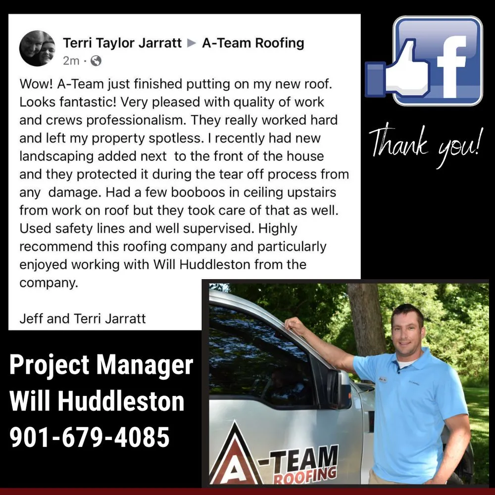 Slide of A-Team Roofing
