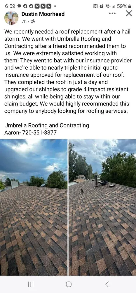 Slide of A Umbrella Roofing