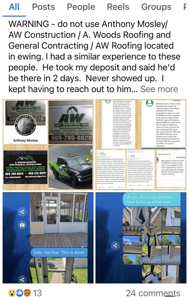 Slide of A Woods Roofing & General Contracting