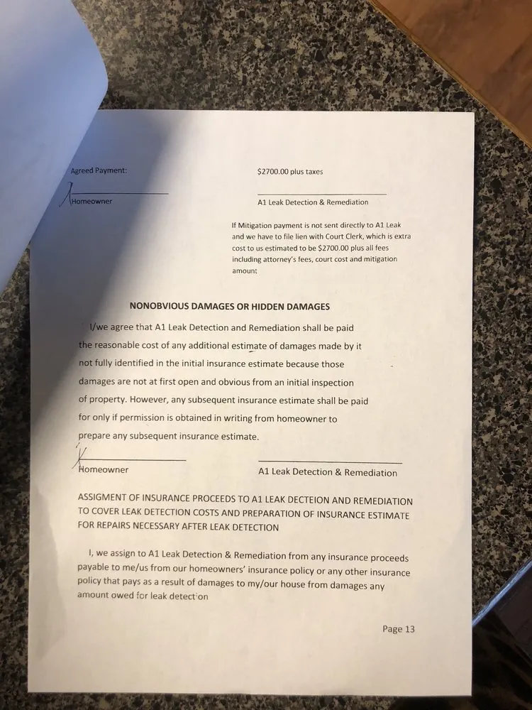 Slide of A1 Emergency Leak Detection & Water Restoration