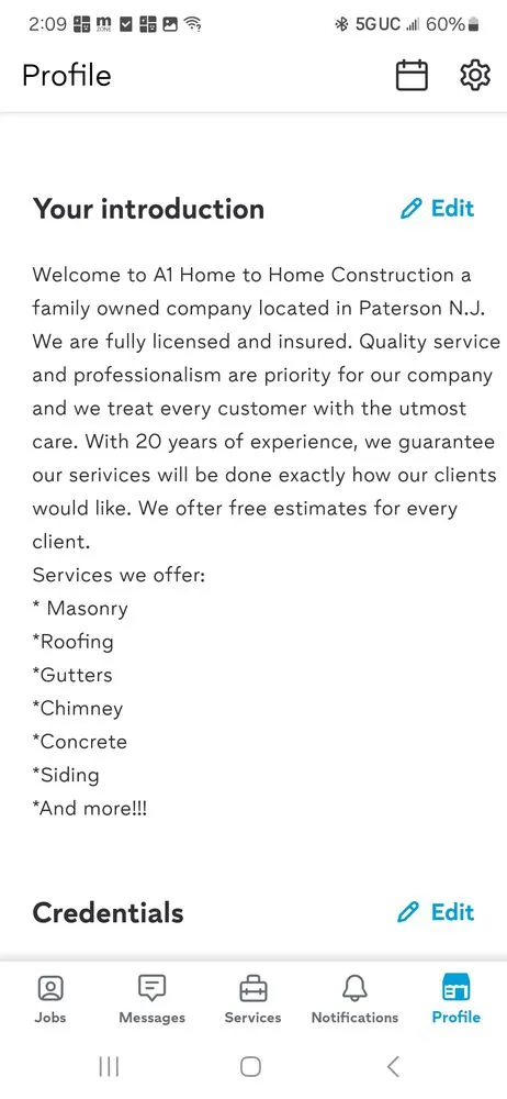 Slide of A1 Home to Home Construction