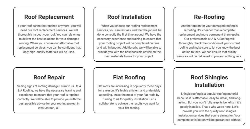 Slide of A&A Roofing