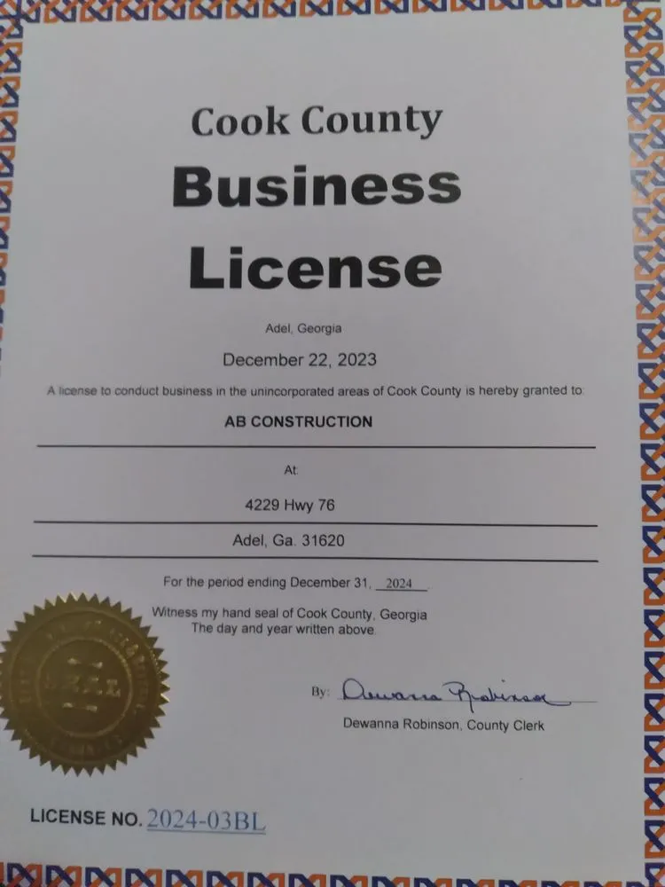 Slide of AB Constuction