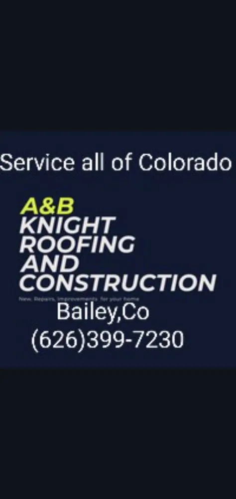 Professional residential roofing service in Bailey, CO by A&B Knight Roofing And Construction