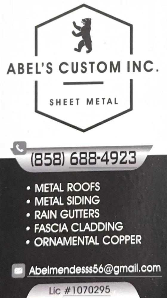 Slide of Abel’s Custom Sheet Metal