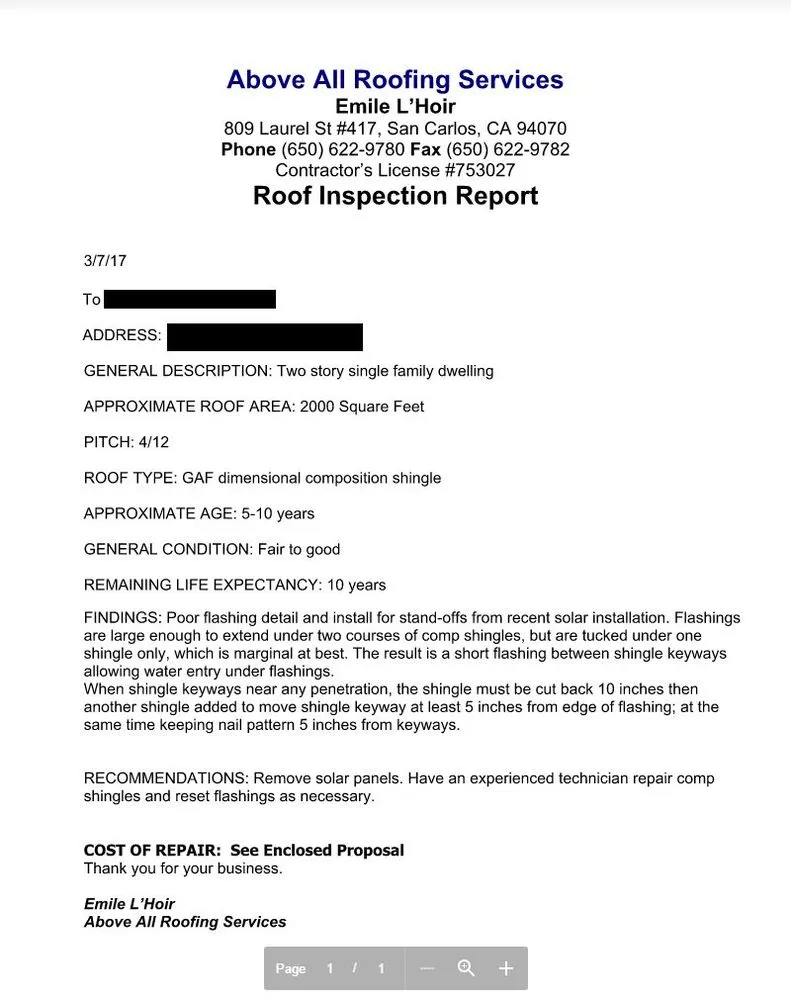 Slide of Above All Roofing Services