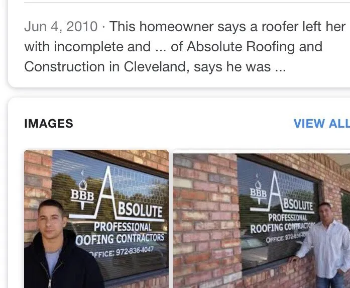 Slide of Absolute Professional Roofing Contractors
