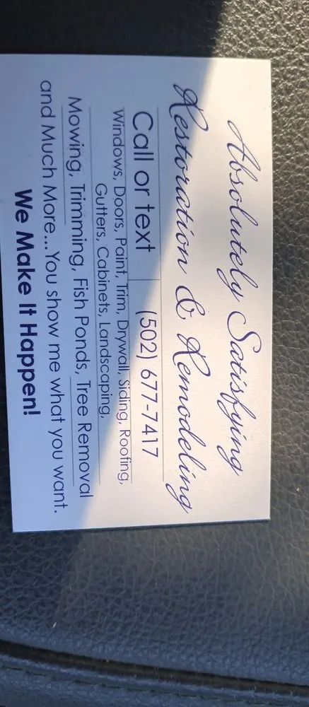 Slide of Absolutely Satisfying Restoration and Remodeling