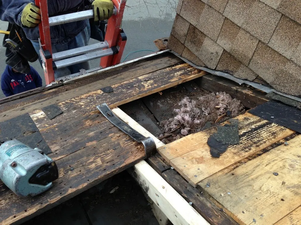 Slide of AC Roof Repair