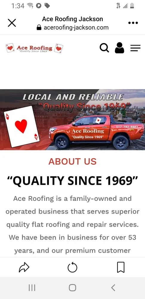 Slide of Ace Roofing