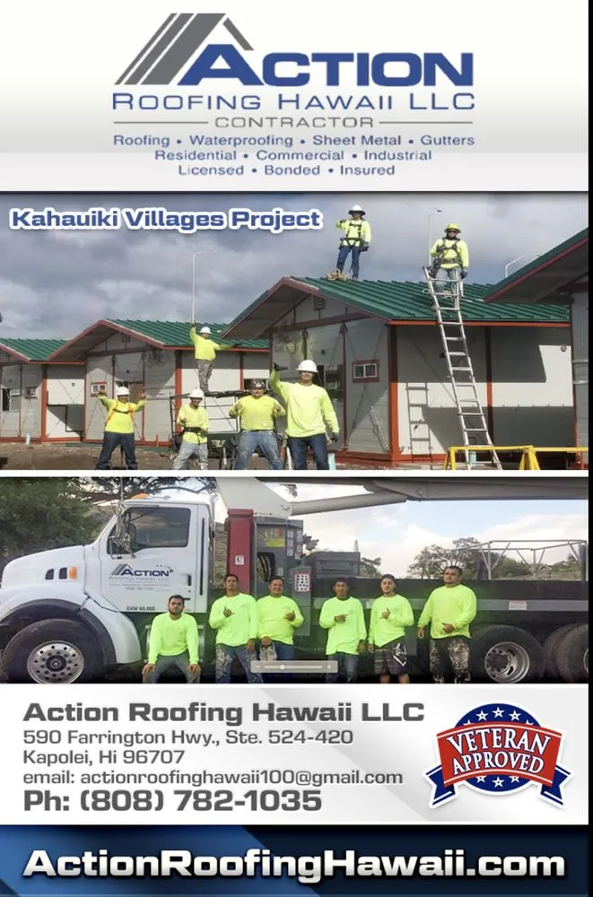 Slide of Action Roofing Hawaii