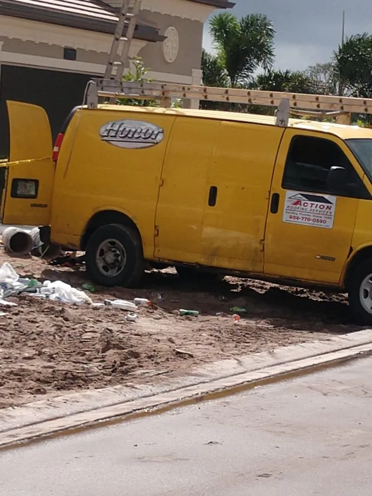 Slide of Action Roofing Services