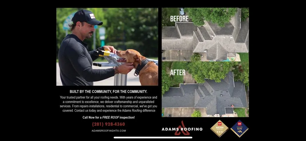 Slide of Adams Roofing