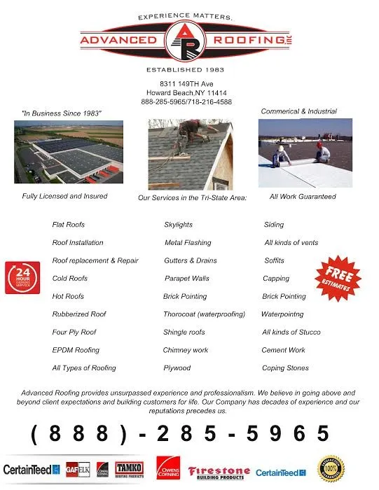 Slide of Advanced Roofing