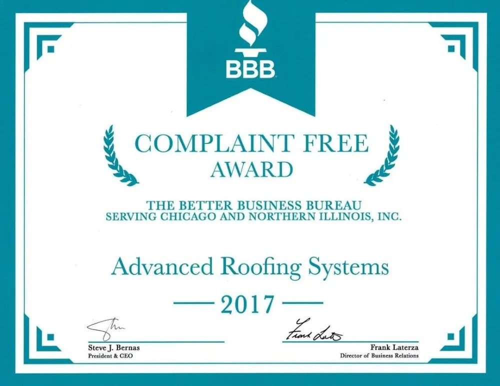 Slide of Advanced Roofing Systems