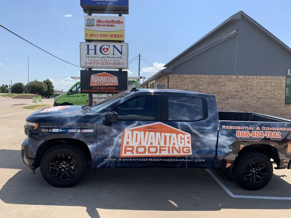 Slide of Advantage Roofing Company