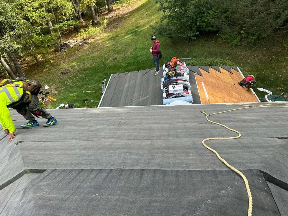 Slide of AED Roofers Water Proofers